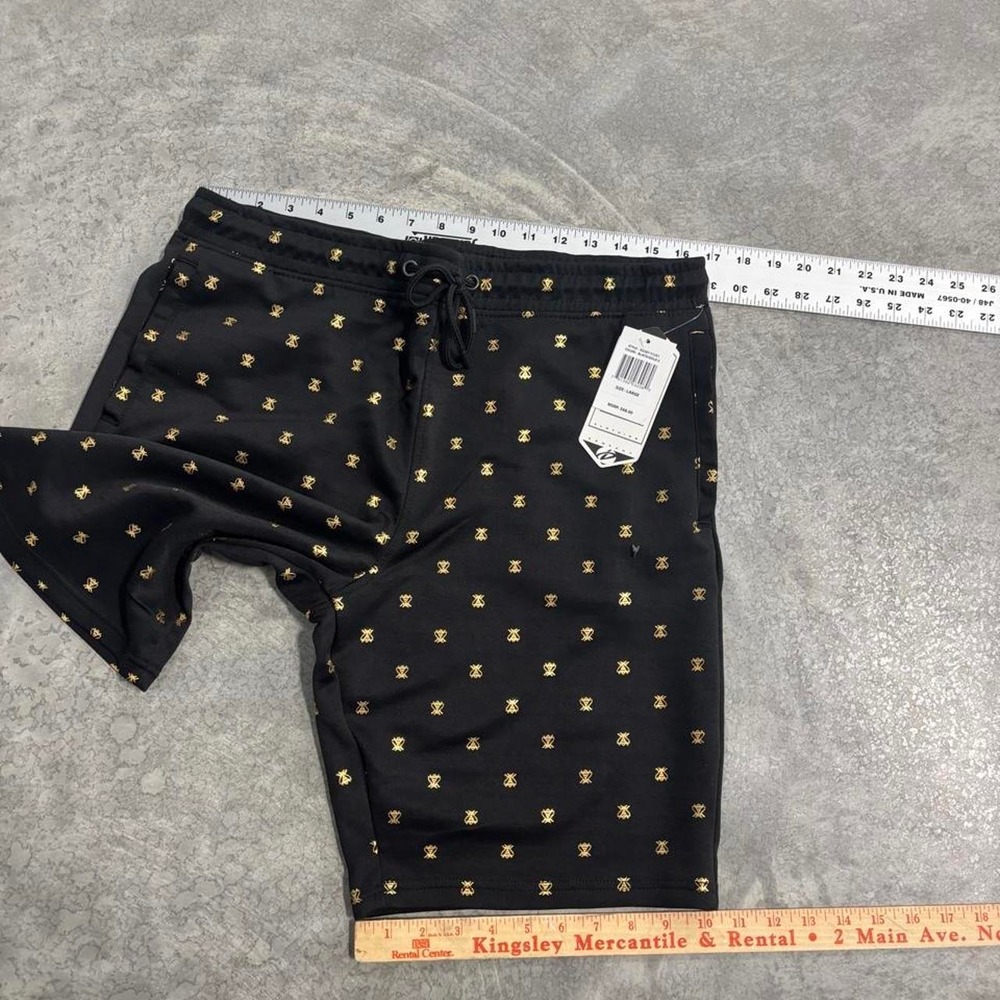 Drill Brand Black & Gold Graphic Shorts NWT Men's Large Streetwear Athletic - Picture 5 of 5